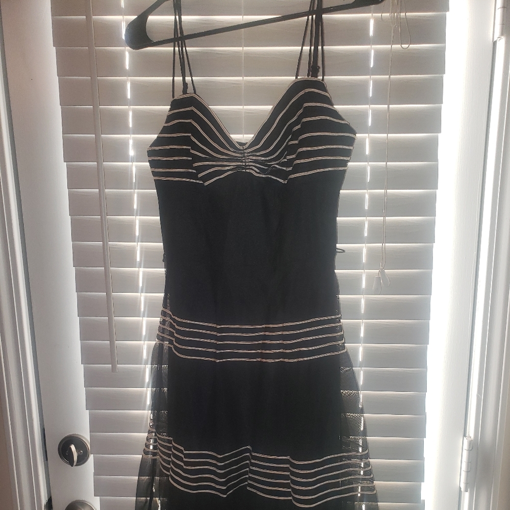 Nwt BETSET JOHNSON black striped Dress